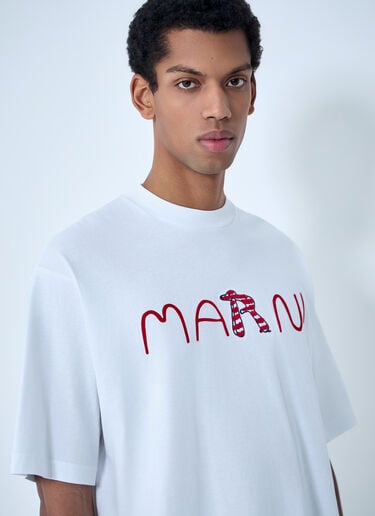 Marni Logo Motif T-Shirt White mni0163007