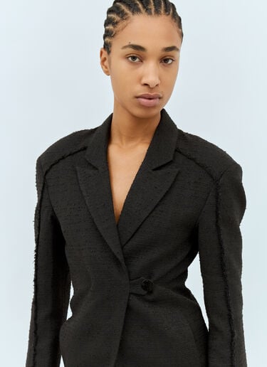 Tweed Suiting Blazer Ganni Tweed Suiting Blazer Black gan0258040