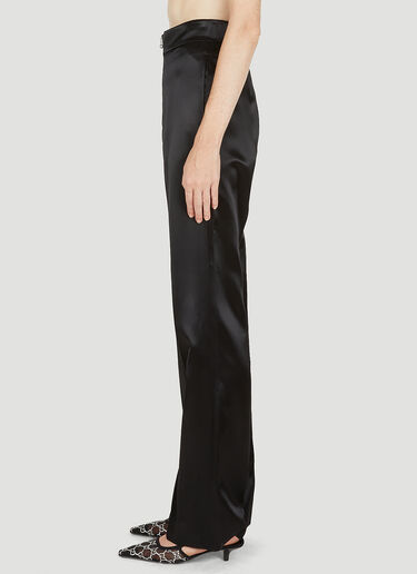 Gucci Zip Through Satin Suit Pants Black guc0250046