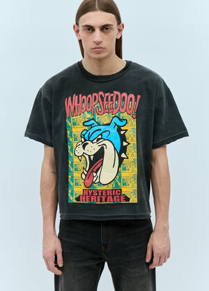 HYSTERIC GLAMOUR x CIRCLE HERITAGE Bulldog Short-Sleeve T-Shirt Black hgc0155004
