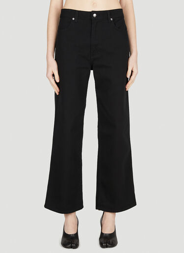 Eckhaus Latta Wide Leg Jeans Black eck0251006