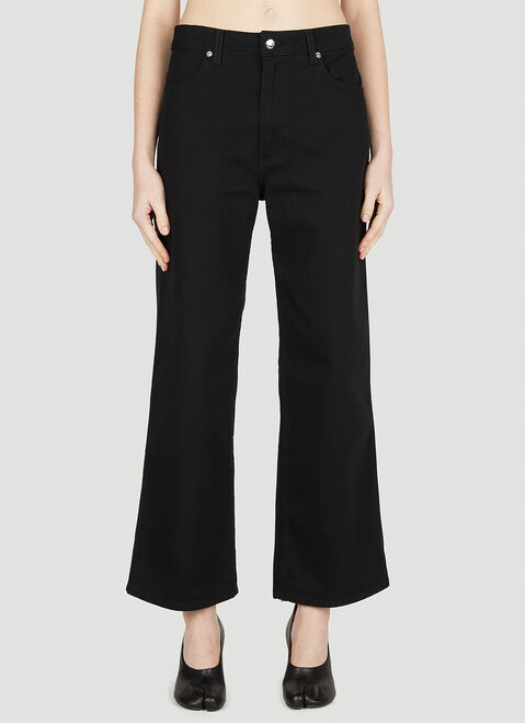 Eckhaus Latta Wide Leg Jeans Black eck0253002