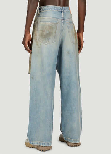 Acne Studios 1989 Distressed Wide Leg Jeans Blue acn0153002