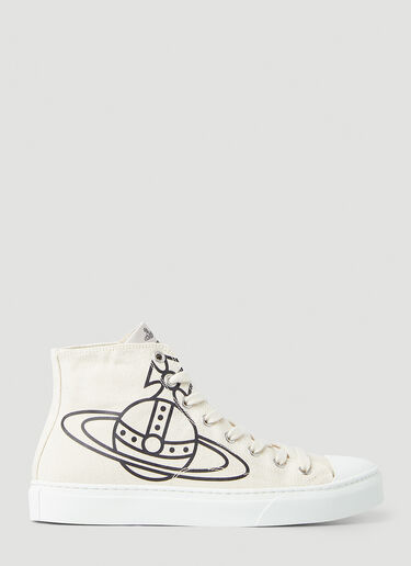 Vivienne Westwood 徽标印花高帮运动鞋 白 vvw0249052