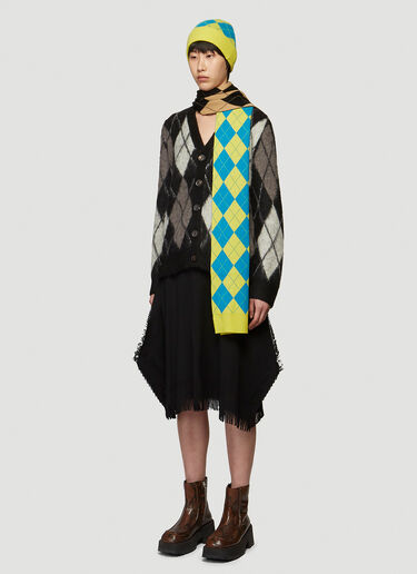 Pringle of Scotland Argyle Monochrome Cardigan Black pos0340008