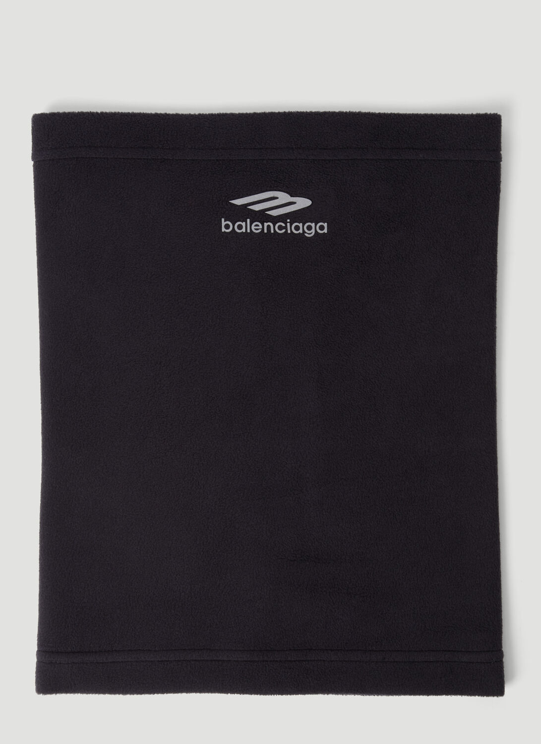 Shop Balenciaga Logo Print Tubular Scarf In Black