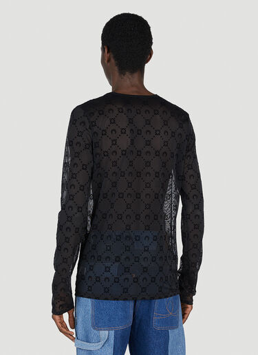 Marine Serre Flocked Mesh Top Black mrs0152009
