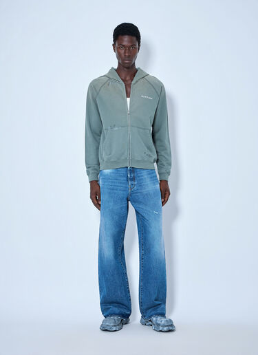 Acne Studios 수선된 플리스 후디 녹색 acn0165013