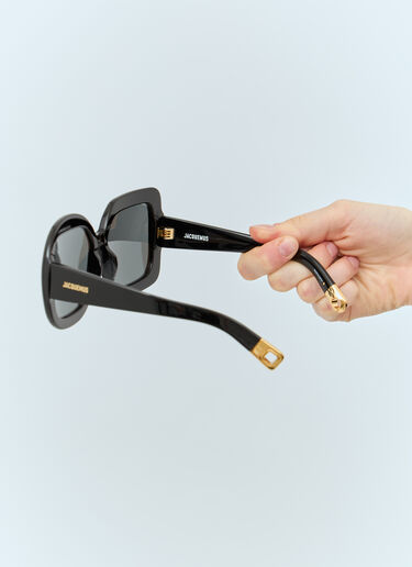 Jacquemus Les Lunettes Carré Rond Sunglasses Black jas0258003