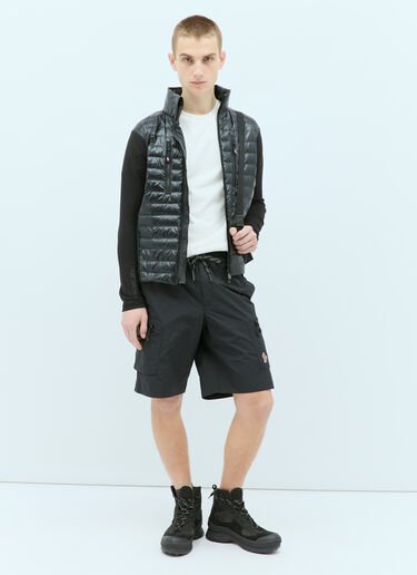 Moncler Grenoble 徽标贴饰抽绳短裤 黑色 mog0155007