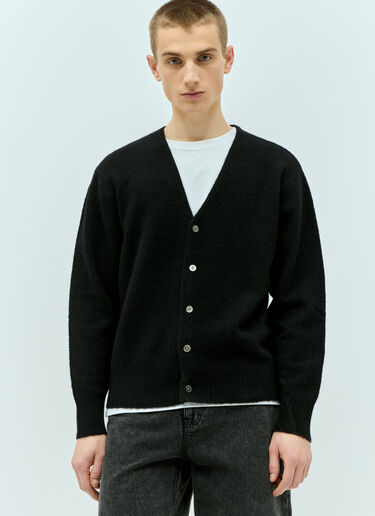 Stüssy Brushed Wool-Blend Knit Cardigan Black sts0153030
