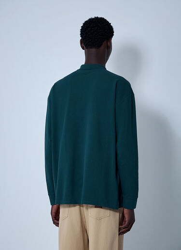 Miu Miu Logo Motif Polo Shirt Green miu0161005