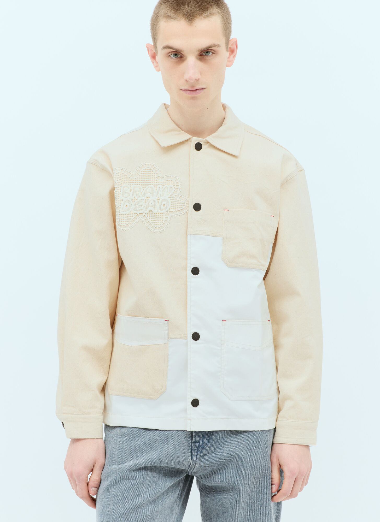 Brain Dead Doily Chore Jacket In Beige