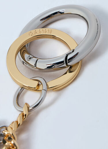 GANNI Bou Charm Keyring Gold gan0260029