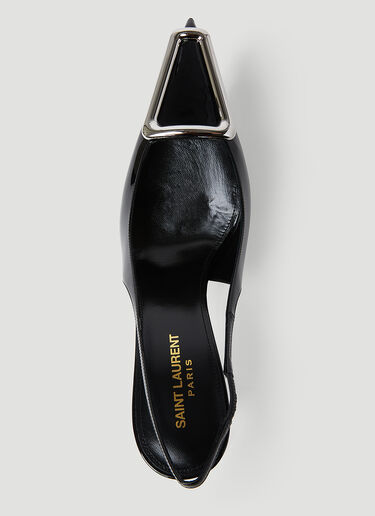 Saint Laurent Avenue Slingback Pumps Black sla0253064