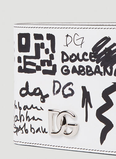 Dolce & Gabbana DG スクリブル 二つ折りウォレット ホワイト dol0150026