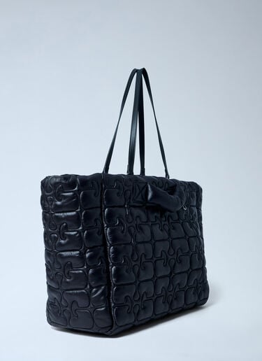 GANNI Quilted Tote Bag Black gan0263041