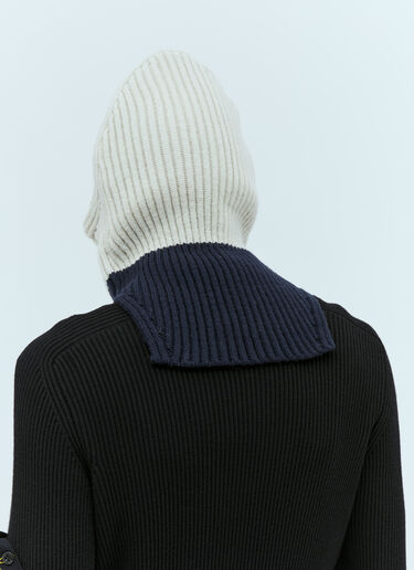 Stone Island Logo Print Wool Balaclava Cream sto0154085