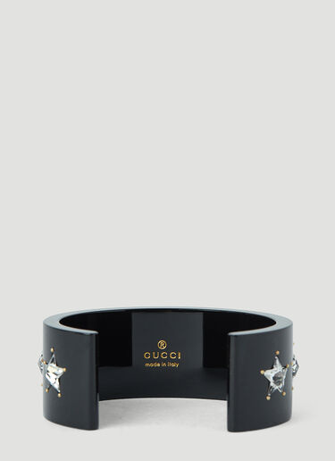 Gucci Crystal-Embellished Cuff Black guc0241097