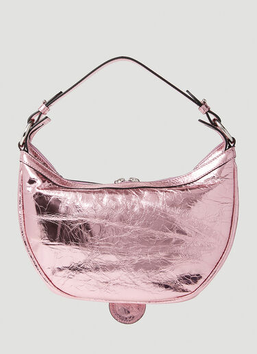 Versace Women's Metallic Repeat Small Hobo Bag in Pink