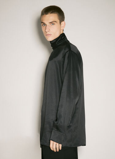 Dolce & Gabbana Loose Silk Turtleneck Top Black dol0158003
