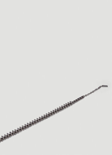 Saint Laurent Squares and Spikes Necklace Silver sla0249248