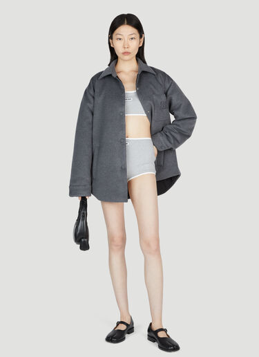 Logo Rib Briefs Miu Miu Logo Rib Briefs Grey miu0254027