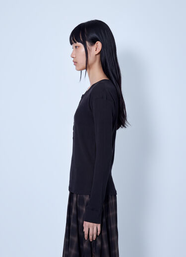 LN-CC® - Our Legacy: Gentle Henley Longsleeve - Black Our Legacy Gentle Henley Longsleeve Black our0265015