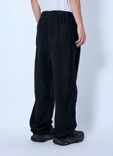 Massimo Osti Studio Pleated Straight-Leg Pants Black mao0166008