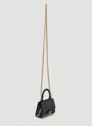 Balenciaga Hourglass Nano Shoulder Bag Black bal0247082