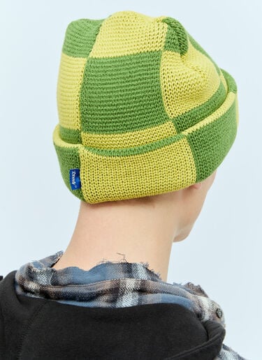 Awake NY Checkerboard Beanie Hat Yellow awk0154018