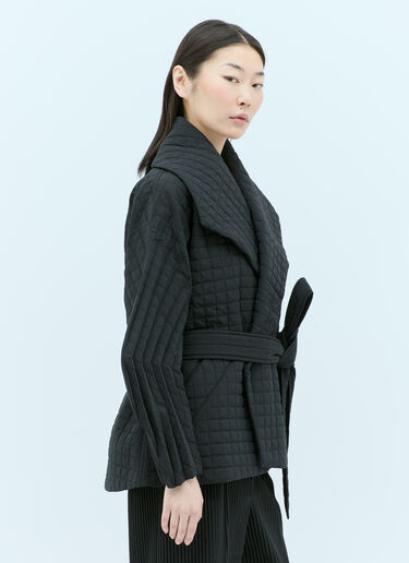 Issey Miyake Quilted Jacket Black ism0255006