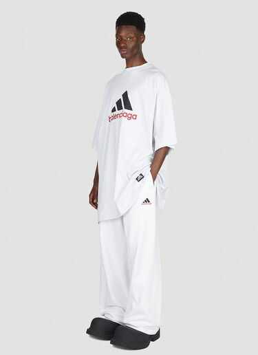 Balenciaga x adidas 刺繡ロゴトラックパンツ ホワイト axb0151024