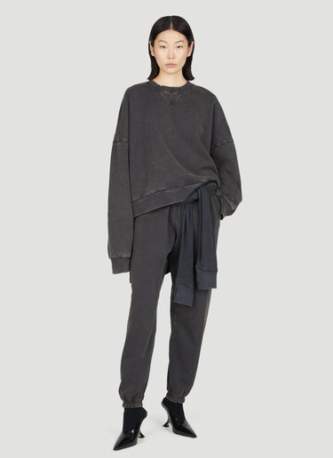 Boxy Crewneck Sweatershirt Entire Studios Boxy Crewneck Sweatershirt Black ent0353004