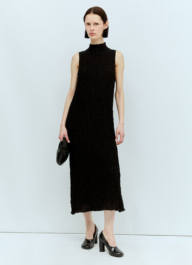 Song for the Mute High Neck Midi Dress Black sfm0256012