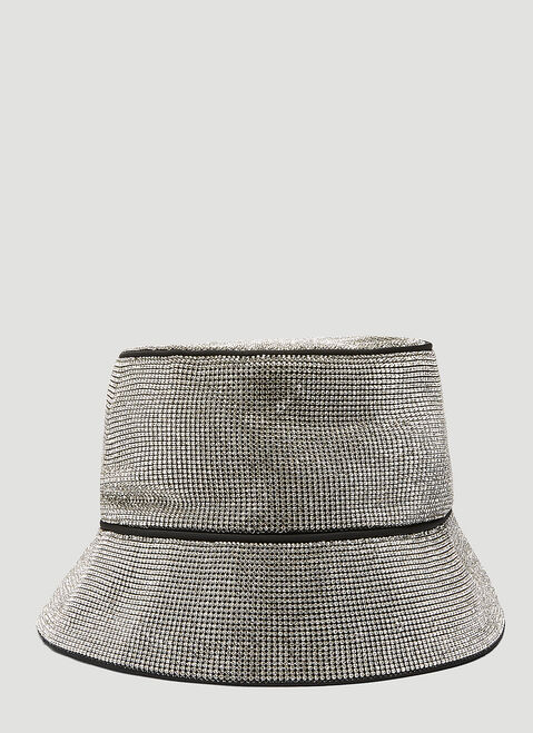 KARA Crystal Mesh Bucket Hat Black kar0247007