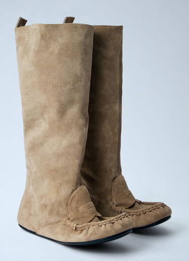 Acne Studios Suede Ankle Boots Beige acn0264012