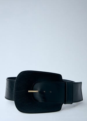 Sportmax Maxi Leather Belt Black spx0264061