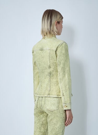GANNI Foil Denim Jacket Green gan0260011