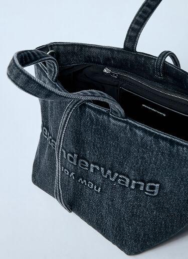 Alexander Wang Small Denim Punch Tote Bag Blue awg0259046