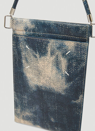 Maison Margiela Distressed Hanging Phone Pouch Bag Blue mla0148037