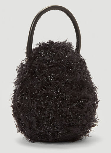 Simone Rocha Faux-Fur Egg Bag Black sra0242029