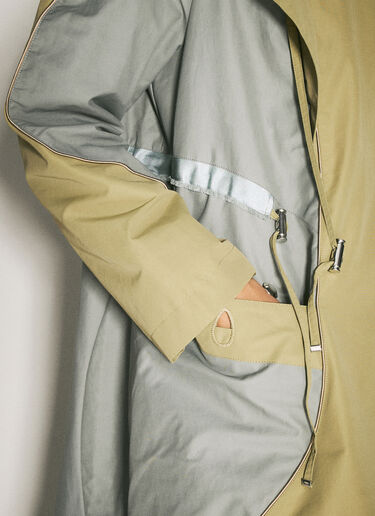 Kiko Kostadinov Herne Hooded Trench Coat Khaki kko0258004