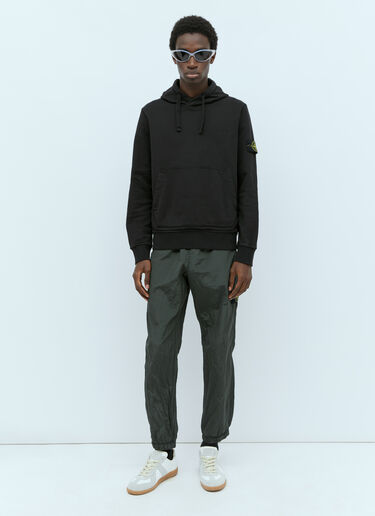 Stone Island 로고 패치 후드 맨투맨 블랙 sto0156063