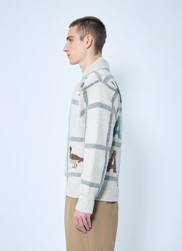 Human Made Animal Half-Zip Sweater Beige hmd0159005