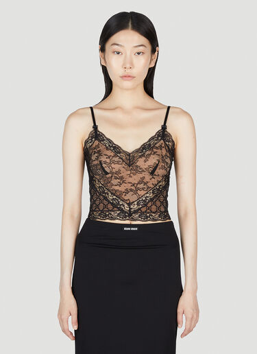 Gucci GG Lace Lingerie Top Black guc0253080
