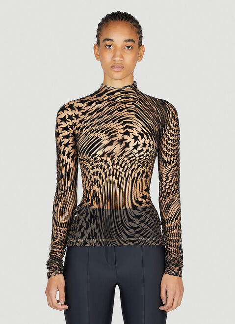 Gucci Star Print Long Sleeve Top Black guc0251145