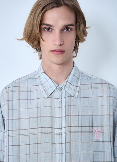 Acne Studios Plaid Button-Up Shirt Grey acn0164033
