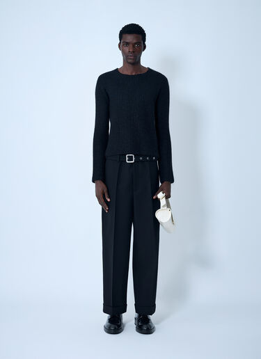 Jil Sander Ribbed Sweater Black jil0162021