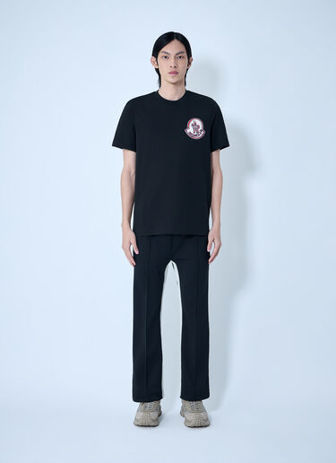 Moncler Embroidered Logo T-Shirt Black mon0164030